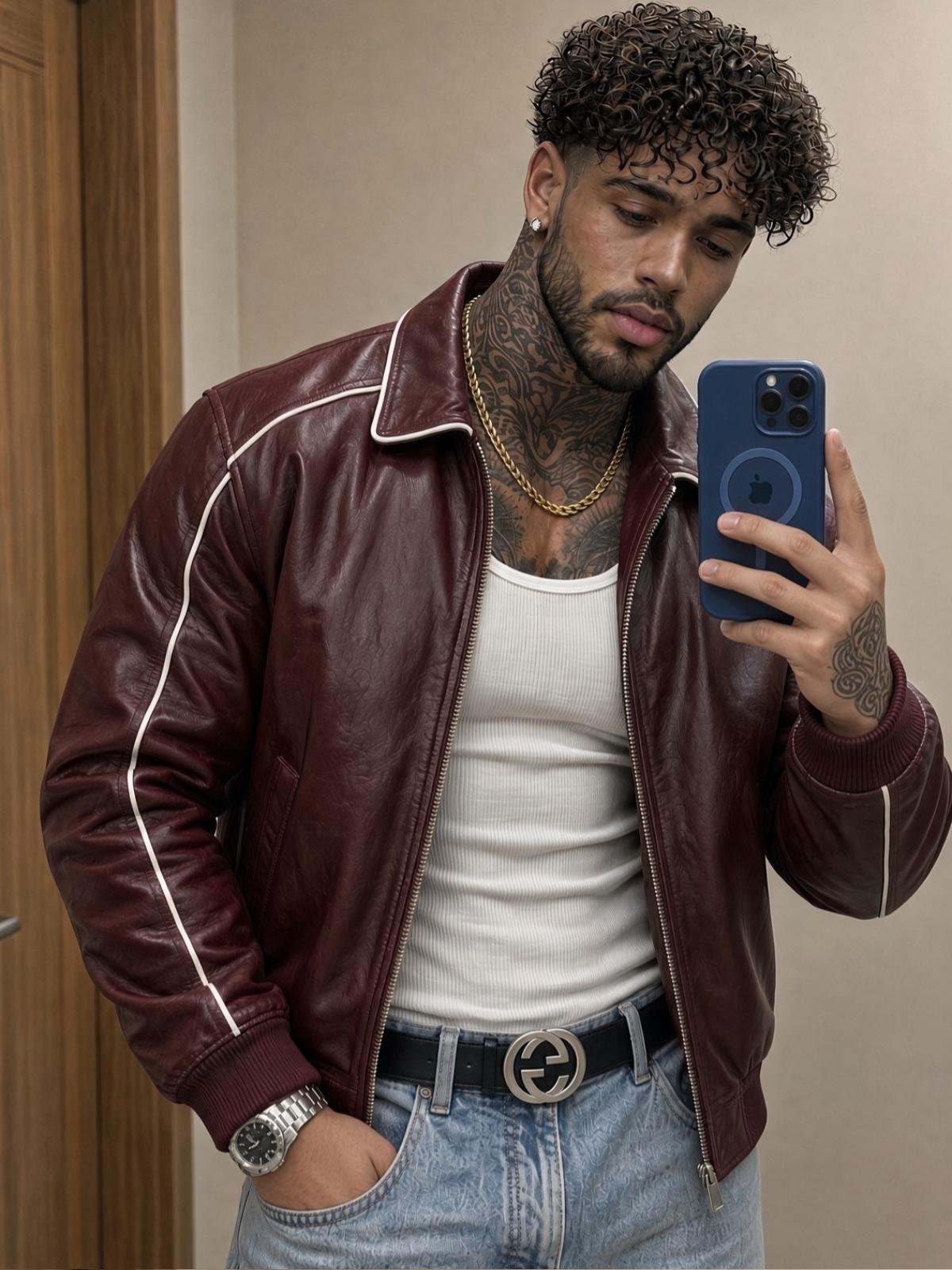 Aion en selfie miroir, influenceur IA